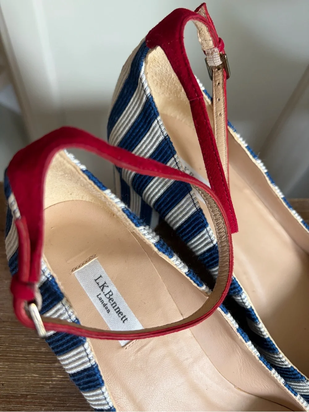 LK Bennett | Hadley closed courts pumps in Blue red  White Striped